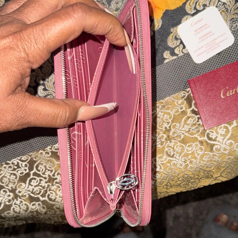 Pink Rare Cartier Designer Women's Wallet
